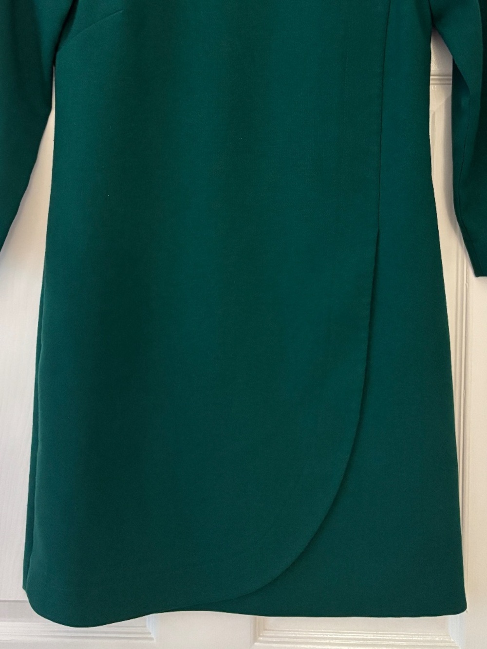 J Crew Long Sleeve Shift Dress Emerald Green Size 00 - Picture 7 of 9